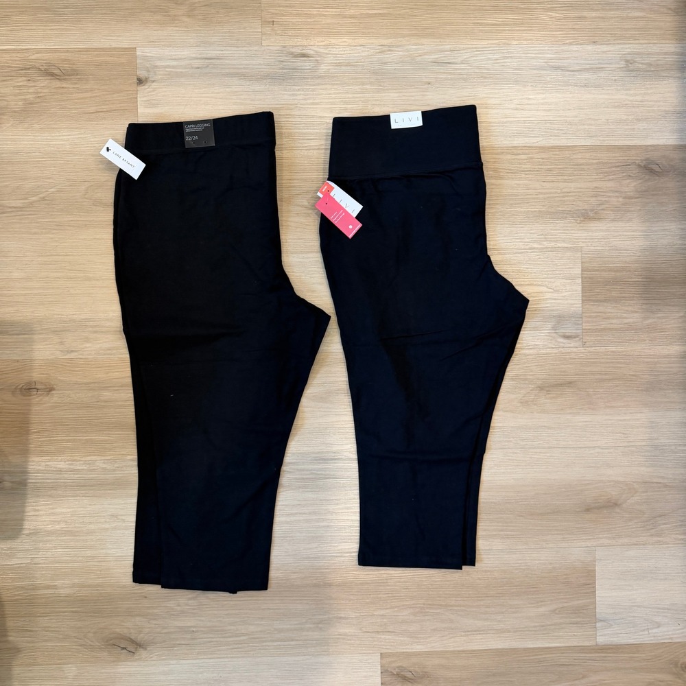 Lane Bryant Black Capri Leggings size 22/24 - Bundle of 2‎